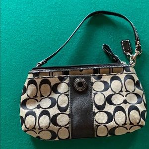 Coach black wristlet